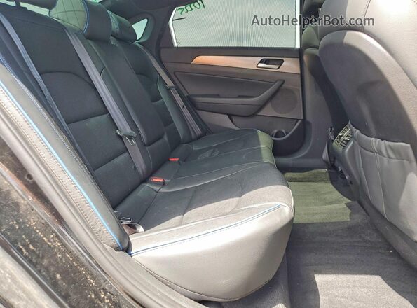 5NPE34AB7JH725765 2018 HYUNDAI SONATA Black Вид задніх сидінь