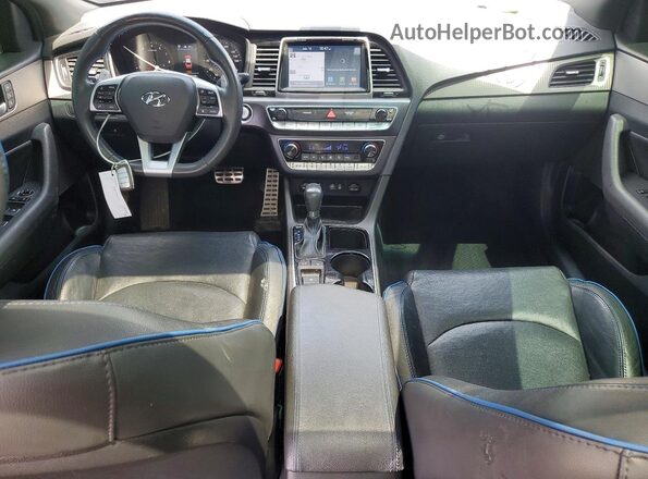 5NPE34AB7JH725765 2018 HYUNDAI SONATA Black Вид панелі приладів