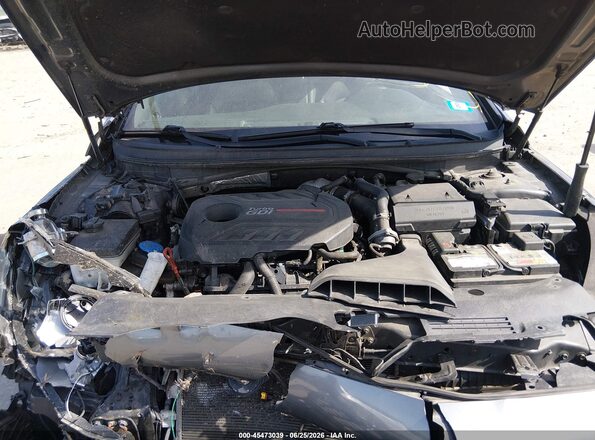 5NPE34AB8JH649781 2018 HYUNDAI SONATA Gray Rear view