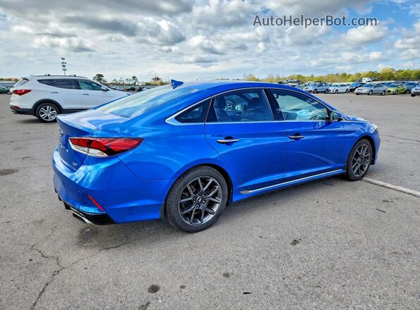 5NPE34AB8JH675765 2018 HYUNDAI SONATA Blue 
