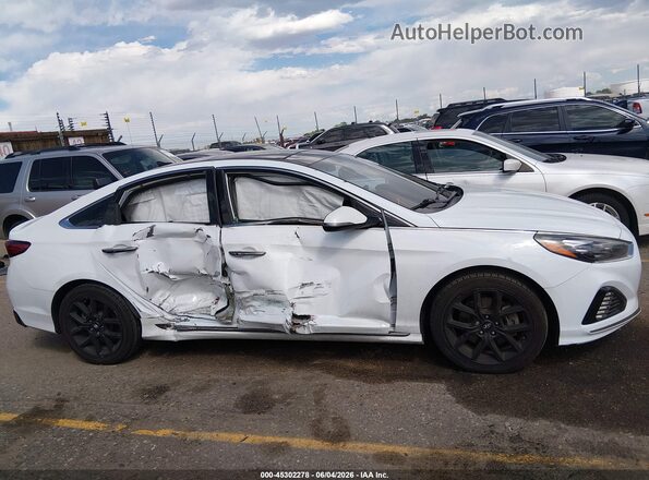 5NPE34AB9KH759627 2019 HYUNDAI SONATA White უკანა სალონის ხედი