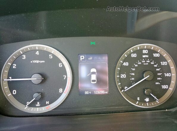 5NPE34AF0GH326580 2016 HYUNDAI SONATA Silver ხელსაწყოთა პანელის ხედი