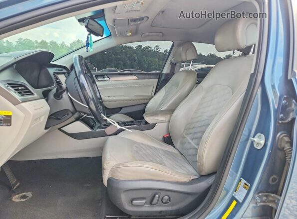 5NPE34AF0GH393521 2016 HYUNDAI SONATA Blue Вид салону спереду