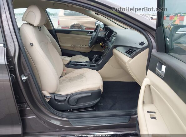 5NPE34AF0GH435332 2016 HYUNDAI SONATA Gray Widok wnętrza z przodu