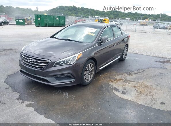 5NPE34AF0GH435332 2016 HYUNDAI SONATA Gray Przód lewy