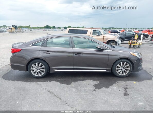 5NPE34AF0GH435332 2016 HYUNDAI SONATA Gray Widok wnętrza z tyłu