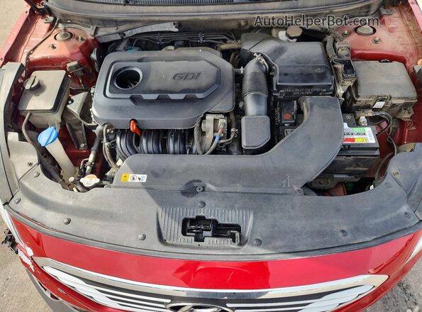 5NPE34AF0HH521113 2017 HYUNDAI SONATA Red უკანა სალონის ხედი