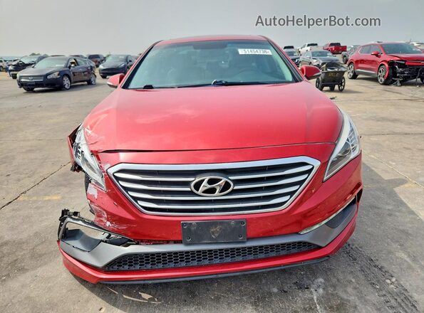5NPE34AF0HH521113 2017 HYUNDAI SONATA Red წინა ხედი