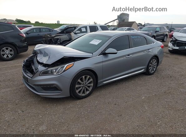 5NPE34AF0HH546044 2017 HYUNDAI SONATA Серебряный Передняя левая четверть