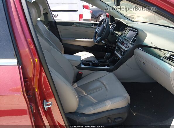 5NPE34AF0JH601016 2018 HYUNDAI SONATA Red Սալոնի դիմացի տեսք