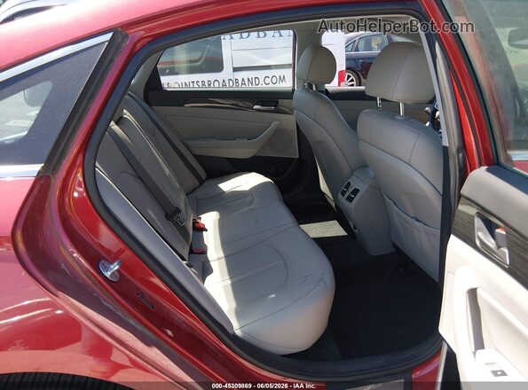 5NPE34AF0JH601016 2018 HYUNDAI SONATA Red VIN կոդի պիտակի տեսք