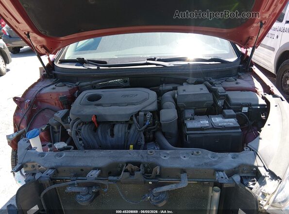 5NPE34AF0JH601016 2018 HYUNDAI SONATA Red Հետևի տեսք
