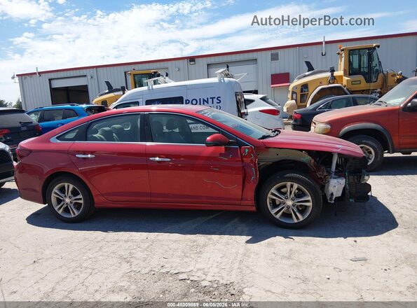 5NPE34AF0JH601016 2018 HYUNDAI SONATA Red Սալոնի 360 աստիճան տեսք