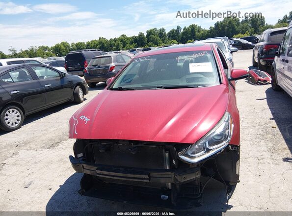 5NPE34AF0JH601016 2018 HYUNDAI SONATA Red Սալոնի հետևի տեսք