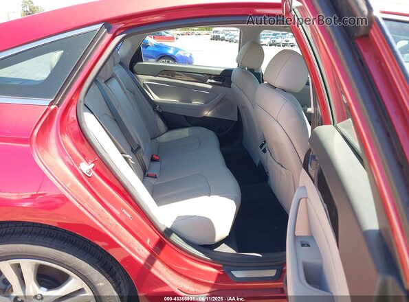 5NPE34AF0JH625591 2018 HYUNDAI SONATA Red Vista de la etiqueta del VIN