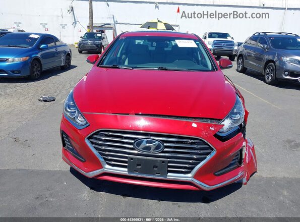 5NPE34AF0JH625591 2018 HYUNDAI SONATA Red Vista del cuadro de instrumentos