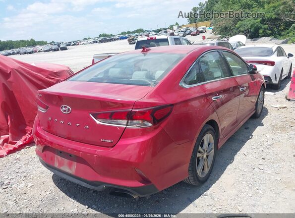 5NPE34AF0JH641368 2018 HYUNDAI SONATA Red Tył prawy