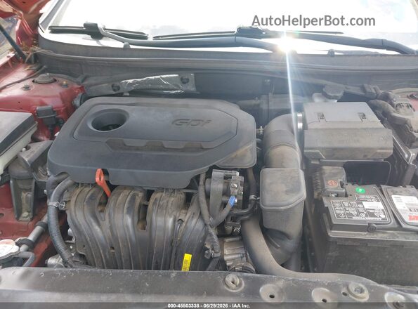 5NPE34AF0JH641368 2018 HYUNDAI SONATA Red Widok z tyłu