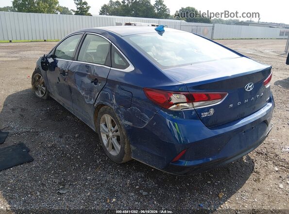 5NPE34AF0JH645307 2018 HYUNDAI SONATA Blue Задня ліва чверть