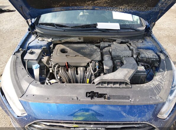 5NPE34AF0JH645307 2018 HYUNDAI SONATA Blue Вид ззаду
