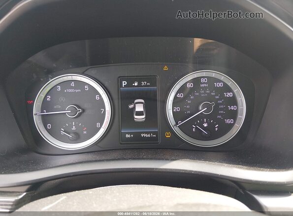 5NPE34AF0JH645307 2018 HYUNDAI SONATA Blue Вид задніх сидінь