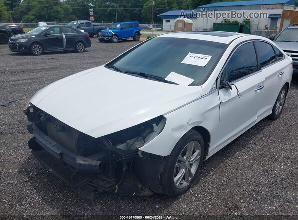 5NPE34AF0JH649972 2018 HYUNDAI SONATA White Front view