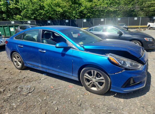 5NPE34AF0JH655285 2018 HYUNDAI SONATA Blue 