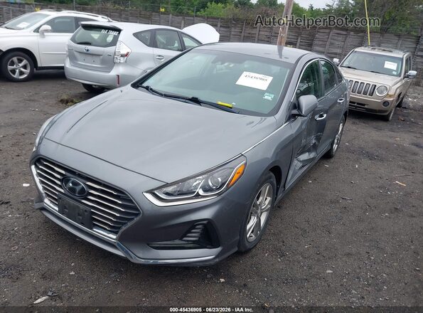 5NPE34AF0JH673320 2018 HYUNDAI SONATA Gray Առջևի ձախ երեք քառորդ տեսարան