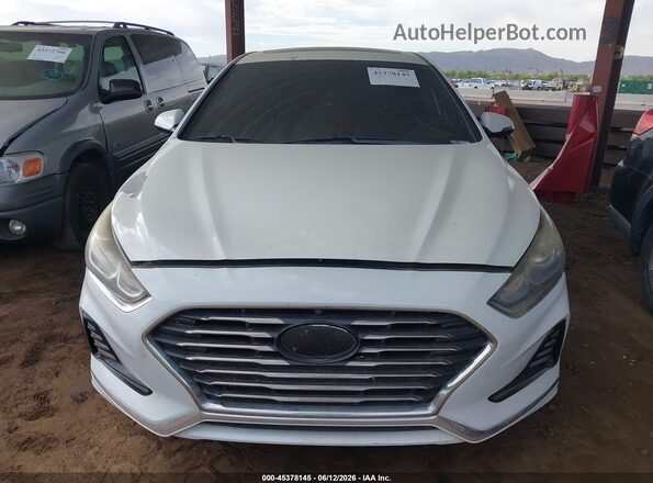 5NPE34AF0JH695804 2018 HYUNDAI SONATA White Դիմացի տեսք