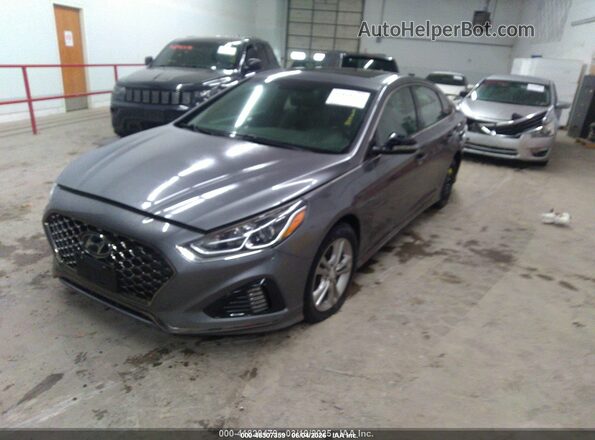 5NPE34AF0JH716117 2018 HYUNDAI SONATA Серый Передняя левая четверть