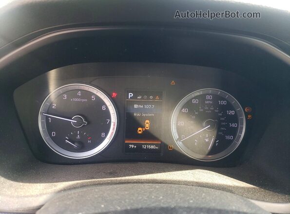 5NPE34AF0KH735994 2019 HYUNDAI SONATA Silver Вид щитка приладів