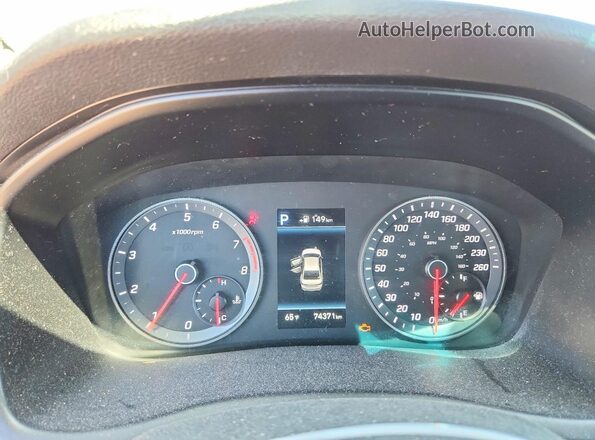 5NPE34AF0KH748227 2019 HYUNDAI SONATA Черный Вид щитка приборов