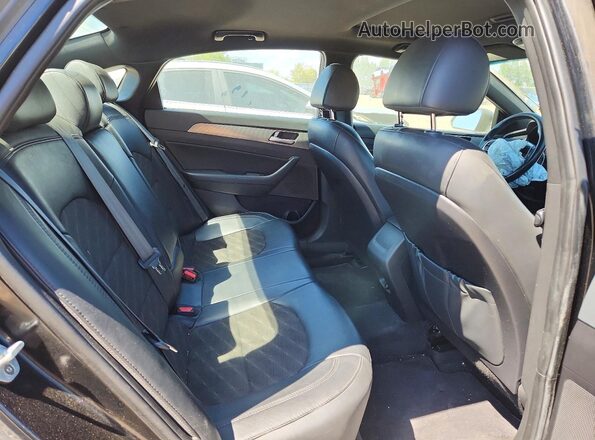 5NPE34AF0KH748227 2019 HYUNDAI SONATA Черный Вид задних сидений