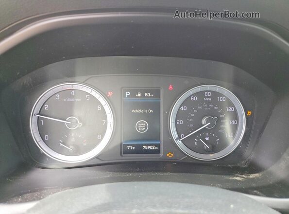 5NPE34AF0KH757994 2019 HYUNDAI SONATA White Vista del cuadro de instrumentos