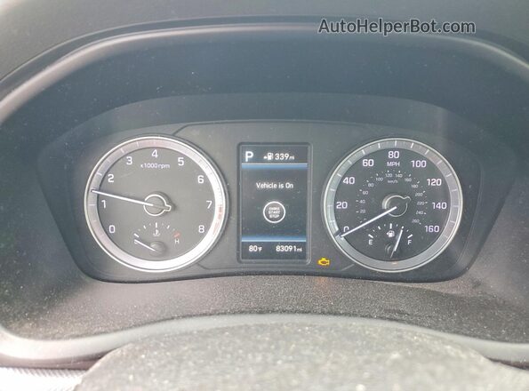 5NPE34AF0KH775024 2019 HYUNDAI SONATA White ხელსაწყოთა პანელის ხედი