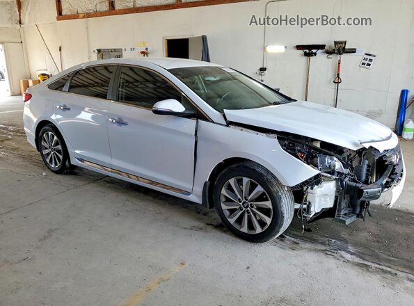 5NPE34AF1GH261920 2016 HYUNDAI SONATA Белый Передняя правая четверть