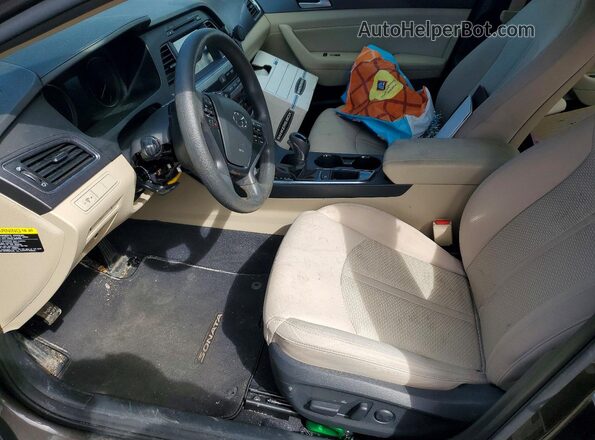 5NPE34AF1GH282685 2016 HYUNDAI SONATA Brown Widok wnętrza z przodu
