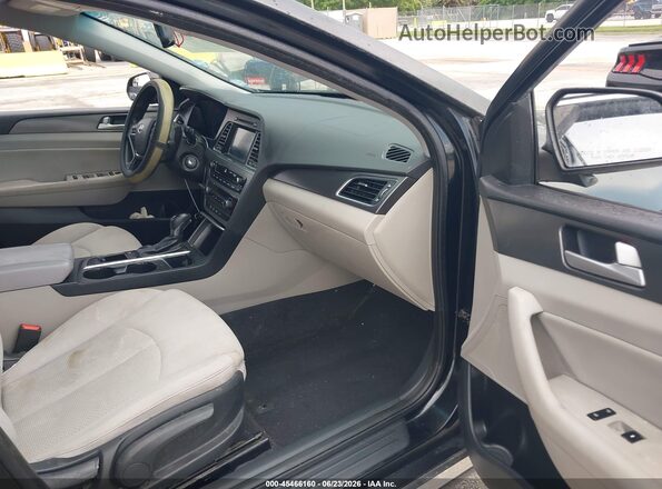 5NPE34AF1GH311859 2016 HYUNDAI SONATA Black Widok wnętrza z przodu