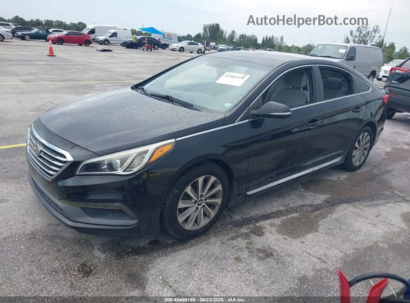 5NPE34AF1GH311859 2016 HYUNDAI SONATA Black Przód lewy