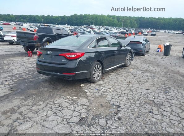 5NPE34AF1GH352203 2016 HYUNDAI SONATA Черный Задняя правая четверть