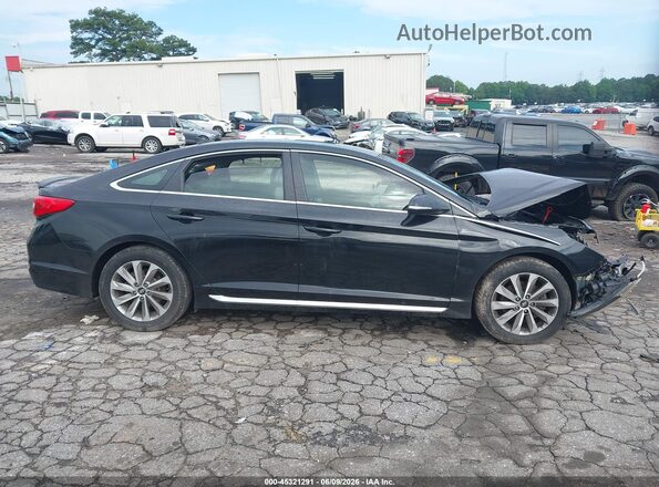 5NPE34AF1GH352203 2016 HYUNDAI SONATA Черный Вид задней части салона