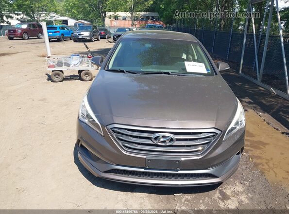 5NPE34AF1HH467031 2017 HYUNDAI SONATA Brown წინა პანელის ხედი