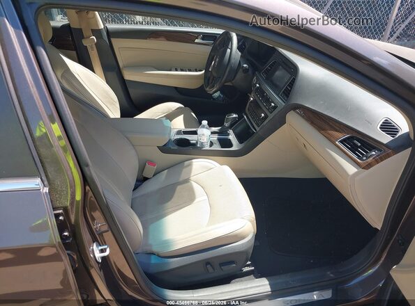 5NPE34AF1HH467031 2017 HYUNDAI SONATA Brown წინა სალონის ხედი