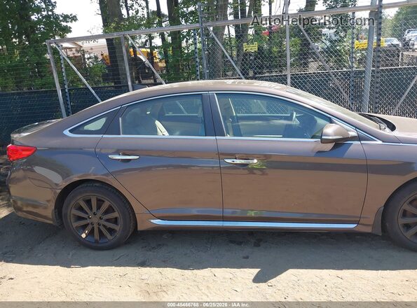 5NPE34AF1HH467031 2017 HYUNDAI SONATA Brown ხელსაწყოთა პანელის ხედი