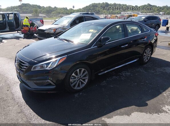 5NPE34AF1HH486159 2017 HYUNDAI SONATA Black Front left