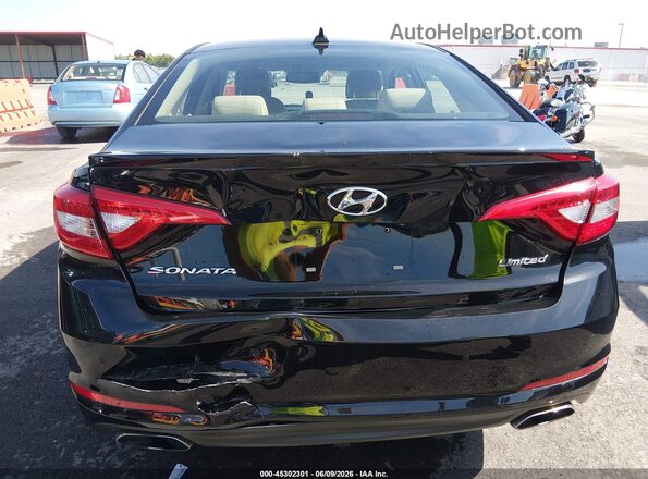 5NPE34AF1HH486159 2017 HYUNDAI SONATA Black Front view