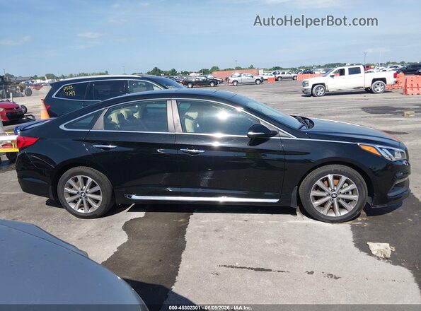 5NPE34AF1HH486159 2017 HYUNDAI SONATA Black Rear interior view