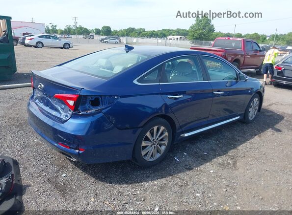 5NPE34AF1HH494066 2017 HYUNDAI SONATA Blue Tył prawy