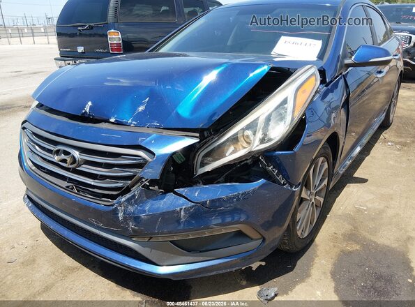 5NPE34AF1HH555030 2017 HYUNDAI SONATA Blue Դիմացի տեսք