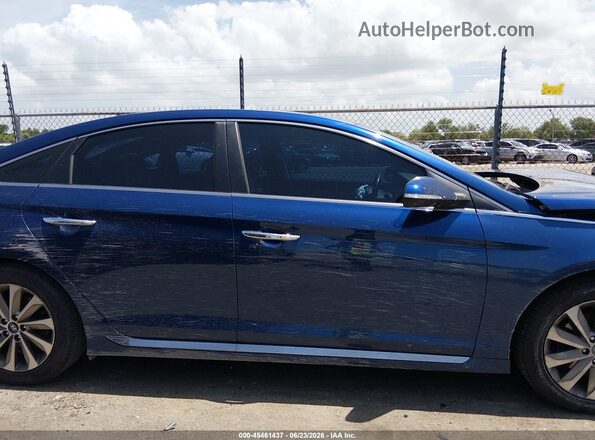 5NPE34AF1HH555030 2017 HYUNDAI SONATA Blue Սալոնի հետևի տեսք
